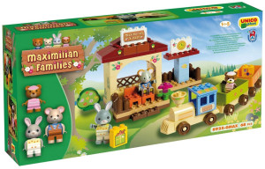 Klocki konstrukcyjne Unico Plus Maximilian families: Village 68 elementów 8925-0MAX (8000796089250). Klocki