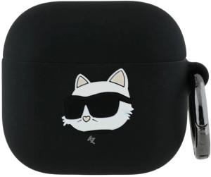 Etui Karl Lagerfeld Silicone Choupette Head 3D do Apple AirPods 4 Black (3666339398026). Akcesoria do słuchawek