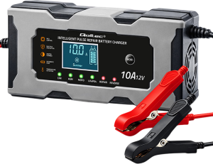 Inteligentna mikroprocesorowa ładowarka Qoltec 12V 10A LCD (5901878524931). Prostowniki