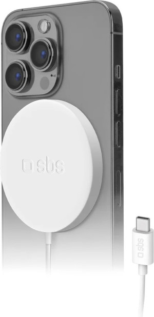 Ładowarka bezprzewodowa SBS Magnetic Wireless Charger 15W White (TECBCHGMAGW). Ładowarki do telefonów