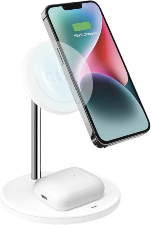 Bezprzewodowa stacja ładująca SBS 2w1 15W White (TEWIRMAG2IN1). Ładowarki do telefonów