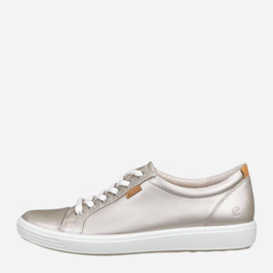 Sneakersy damskie skórzane do kostki ECCO Soft 7 W Pure Gold Foil 43000361160 36 Złote (194891780551). Tenisówki i trampki damskie