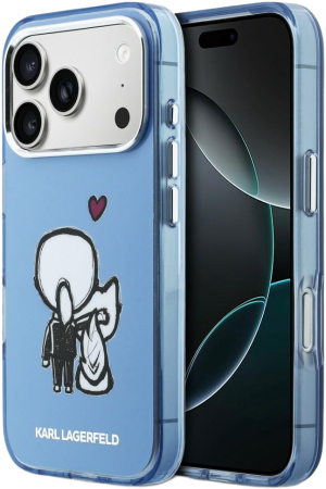 Etui Karl Lagerfeld Karl & Choupette Back MagSafe do Apple iPhone 17 Pro Max Blue (3666339607821). Etui i pokrowce na telefony