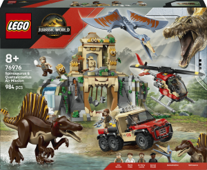 Zestaw klocków LEGO Jurassic World Powietrzna misja z kecalkoatlem i spinozaurem 984 elementy (76976). Klocki