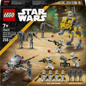 Zestaw klocków LEGO Star Wars Zestaw bitewny żołnierze-klony z 327 korpusu galaktycznego 258 elementów (75431). Klocki