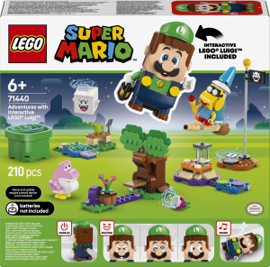 Zestaw klocków LEGO Super Mario Przygody z interaktywną figurką Luigi 210 elementów (71440). Klocki