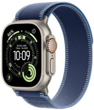 Smartwatch Apple Watch Ultra 3 GPS + Cellular 49mm Natural Titanium Case with Blue/Bright Blue Trail Loop - S/M (APL_MEWR4). Smartwatche