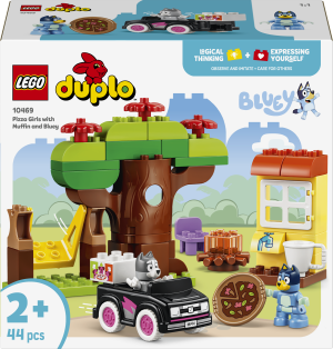 Zestaw klocków LEGO DUPLO Pizzerki z Muffinką i Blue 44 elementy (10469). Klocki