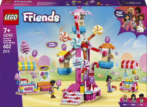 Zestaw klocków LEGO Friends Cukierkowo-babeczkowy diabelski młyn 602 elementy (42700). Klocki