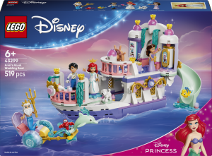 Zestaw klocków LEGO Disney Princess Królewska łódź weselna Arielki 519 elementów (43299). Klocki