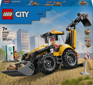 Zestaw klocków LEGO City Żółta koparko-ładowarka 301 element (60480). Klocki