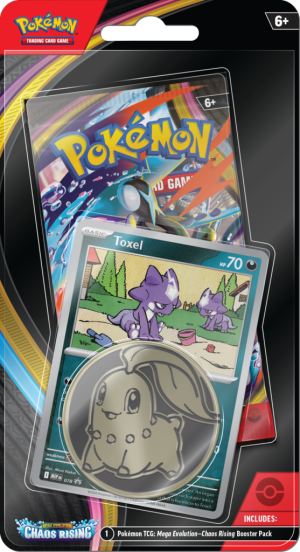 Zestaw kart Pokemon TCG: Mega Evolution 04 - Chaos Rising - Checklane Blister 12 szt (ZES196214140547). Akcesoria do gier planszowych