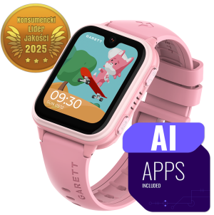 Smartwatch dla dzieci Garett Kids Vibe Ai 4G Pink (5904238487419). Smartwatche