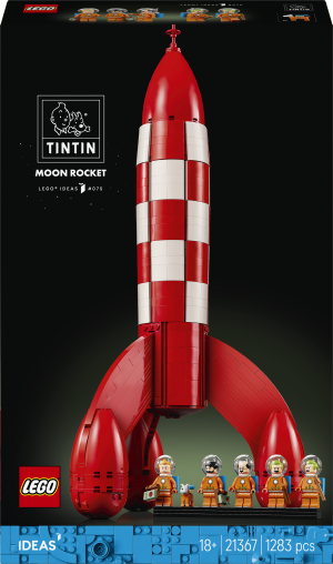 Zestaw klocków LEGO Ideas Tintin i rakieta na Księżyc 1283 elementy (21367). Klocki