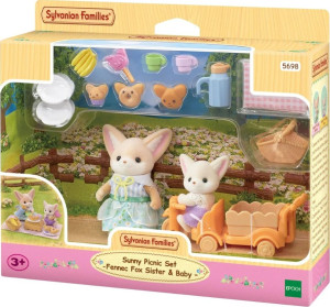 Zestaw figurek Epoch Sylvanian Families Sunny Picnic Fennec Fox Sister & Baby (5054131056981). Figurki superbohaterów