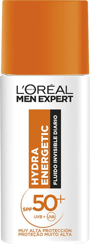 Fluid przeciwsłoneczny L'Oreal Paris Men Expert Hydra Energetic Daily Invisible SPF50+ 50 ml (3600524195663). Kremy przeciwsłoneczne