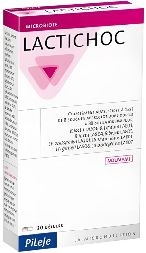 Suplement diety Pileje Lactichoc 20 kapsułek (3401560288322). Probiotyki i prebiotyki