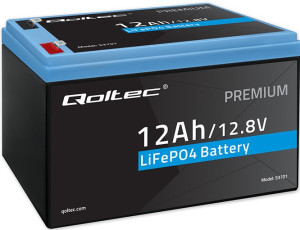Akumulator Qoltec LiFePO4 Litowo-Żelazowo-Fosforanowy 12.8V 12Ah 153.6Wh BMS 53701 (5901878537016). Akumulatory i akcesoria do UPS