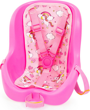 Fotelik rowerowy dla lalek Bayer Design Pink with Unicorns 67300AA (4003336673005). Akcesoria dla lalek
