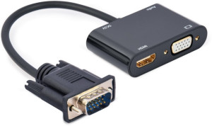 Cablexpert Adapter VGA do HDMI/VGA+Audio 3.5 (A-VGA-HDMI-02). Kable, adaptery i przejściówki