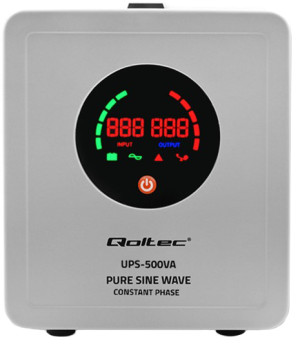 UPS Qoltec Pure Sine Wave 500VA/350W Stała faza (50716). Zasilacze awaryjne UPS