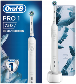 Szczoteczka elektryczna do zębów Oral-B Braun Pro1 750 Cross Action White (4210201312314). Szczoteczki elektryczne i irygatory