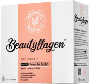 Kolagen dla skóry i włosów Pharmaverum Beautyllagen 30 saszetek (5903641915007). Naturalne suplementy diety i ekstrakty