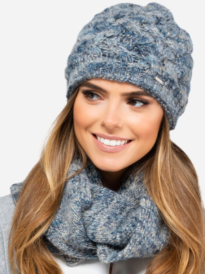 Komplet (czapka + komin) Kamea K.19.241.12 One Size Ciemnoniebieski (5903246763287). Komplety z czapkami