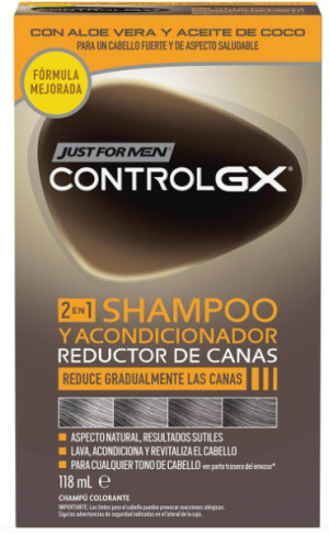 Szampon przeciw siwieniu Just for Men Control Gx Grey Hair Reducing Shampoo & Conditioner 118 ml (8413853487003). Szampony