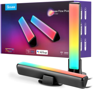 Zestaw oświetlenia adaptacyjnego Govee RGBICWW WiFi + Bluetooth Flow Plus Light Bars RGB Czarny (H60563D1). Inteligentne oświetlenie
