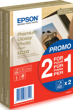 Papier fotograficzny Epson Premium Glossy Photo Paper 10x15 cm 80 szt (2 x 40 sztuk) (8715946388540). Papier fotograficzny