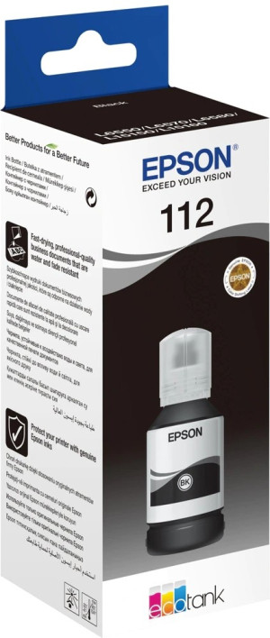 Tusz Epson EcoTank 112 Pigment black 127 ml (8715946674742). Atramenty