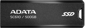 Dysk SSD ADATA SC610 500GB USB 3.2 Type-A 3D NAND TLC (SC610-500G-CBK/RD). Dyski SSD