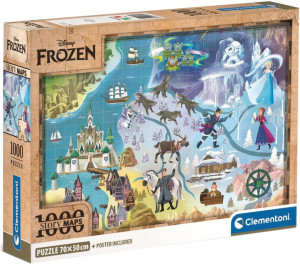 Puzzle Clementoni Compact Disney Maps Frozen 1000 elementów (8005125397846). Puzzle i układanki