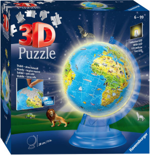 3D Puzzle Ravensburger Globus podświetlany 188 elementów (4005556112883). Puzzle i układanki