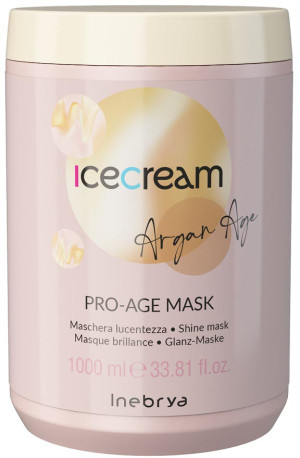 Maska Inebrya Ice Cream Argan Age z olejkiem arganowym nabłyszczająca 1000 ml (8008277263335). Maski do włosów