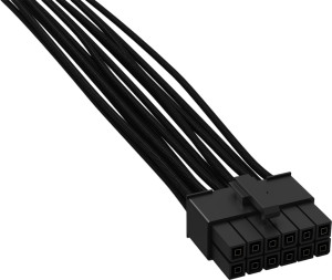 Kabel Be Quiet 2 x PCIe 6+2 - PSU M/M 0.6 m Black (4260052186442). Kable, adaptery i przejściówki