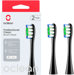 Głowica do elektrycznej szczoteczki do zębów Oclean Professional Clean 2szt Black. Szczoteczki elektryczne i irygatory