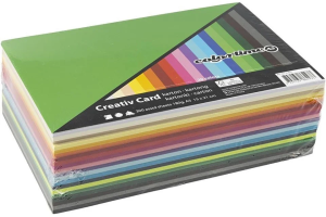 Zestaw kolorowych kartonów Colortime Creative Card A5 20 kolorów 300 szt (5707167862933). Kolorowy papier i karton