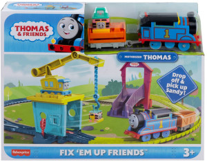 Zestaw do zabawy Fisher-Price Thomas and Friends Fix 'Em Up Train 18 szt (0194735035465). Kolejki dla dzieci