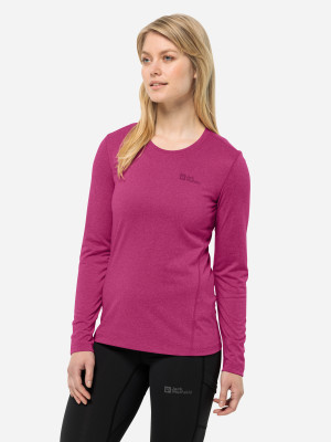 Longsleeve sportowy damski Jack Wolfskin Sky Thermal L/S W 1808961-2318 XS Fioletowy (4064993858952). Bluzy sportowe damskie