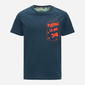 Koszulka chłopięca Jack Wolfskin Villi T K 1609721-1274 92 cm Granatowa (4064993684049). T-shirty chłopięce