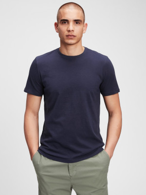 Koszulka męska bawełniana długa Gap 440775-01 L Granatowa. T-shirty męskie