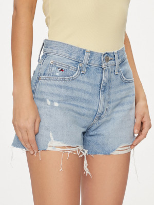 Spodenki damskie jeansowe Tommy Jeans DW0DW17641-1AB 24/NI Niebieski (8720646644636). Spodenki damskie