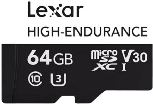 Karta pamięci Lexar High-Endurance microSDXC 64GB (LMSHGED064G-BCNNG). Karty pamięci