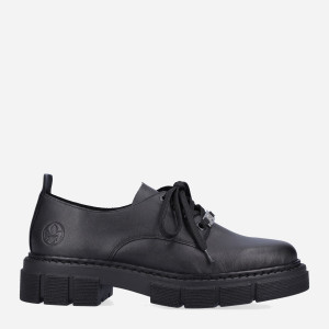 Buty derby damskie skórzane Rieker RIEM3801-00 38 Czarne (4060596876959). Półbuty damskie