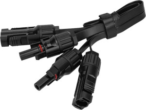 Kabel płaski EcoFlow do podłączenia paneli Super Flat MC4 0.3 m Black (5011401010). Akcesoria do stacji zasilania i powerbanków