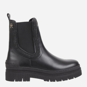 Sztyblety damskie skórzane Tommy Hilfiger THIFW0FW07655BDS 41 Czarne (8720645468752). Buty za kostkę damskie