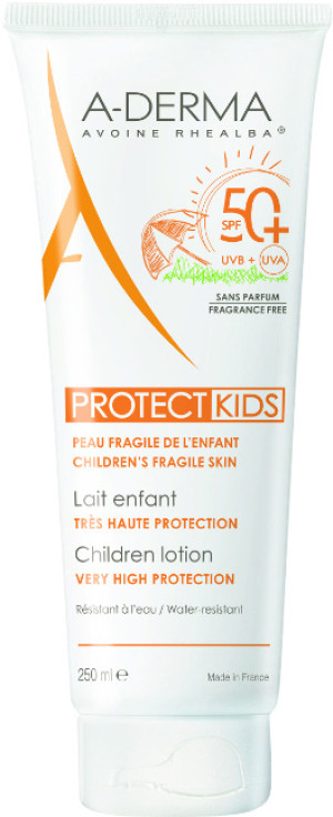 Balsam przeciwsłoneczny A-Derma Protec Kids Children's Sun Lotion SPF50+ 250 ml (3282770110258). Kremy przeciwsłoneczne
