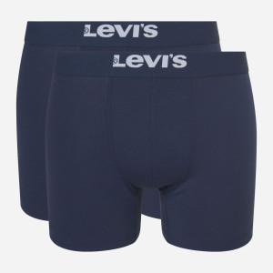 Zestaw majtek męskich typu bokserki 2 szt Levi's Solid Basic Boxer Brief Organic Co 2P 7012228420060 S Granatowy (8720245437677). Majtki męskie
